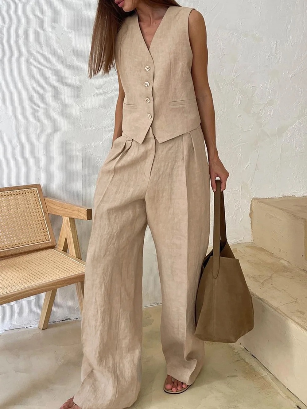 283 Cotton & Linen Pants Set